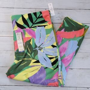 WOMEN'S TROPICAL PRINT High-Rise Legging Capri